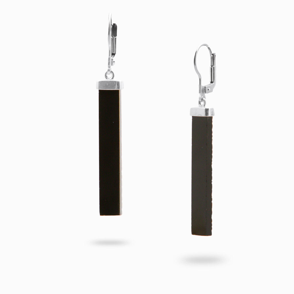 ONYX FAC DROP EARRINGS