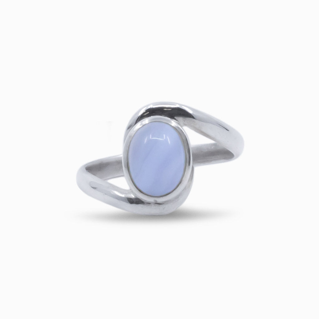 BLUE LACE AGATE RING