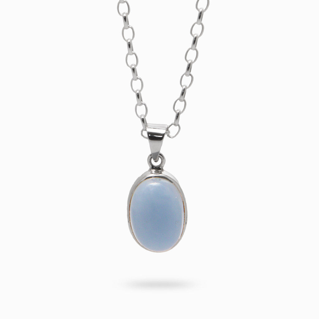 ANGELITE CABOCHON NECKLACE