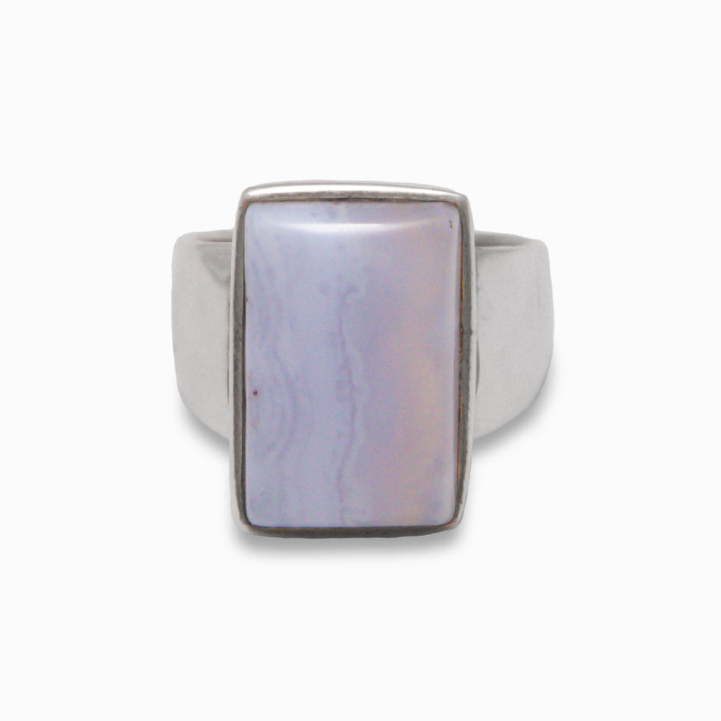 BLUE LACE AGATE RING