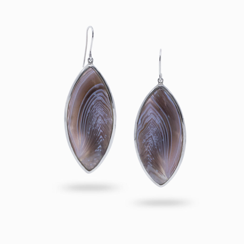 botswana agate drop earrings