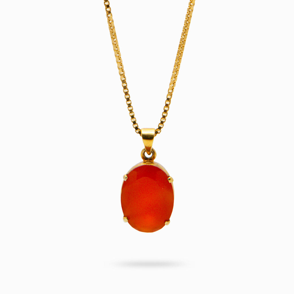 FACETED CARNELIAN NECKLACE