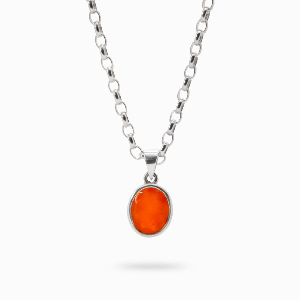 FACETED CARNELIAN NECKLACE