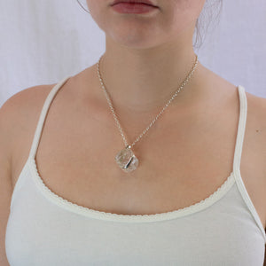 Raw Herkimer Diamond necklace