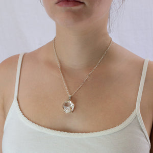 Herkimer Diamond necklace on model