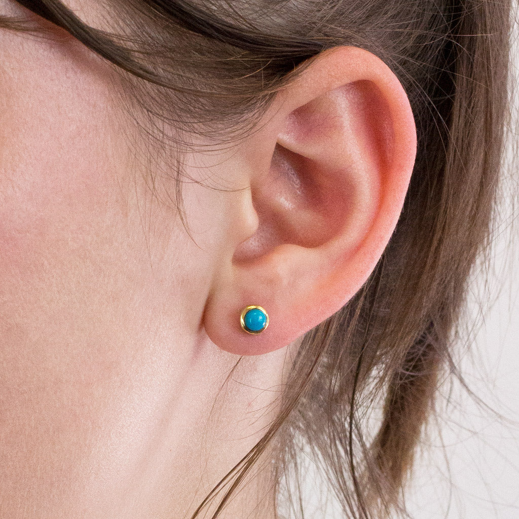 Effy 14K Yellow Gold Turquoise Stud Earrings, 1.10 TCW – effyjewelry.com