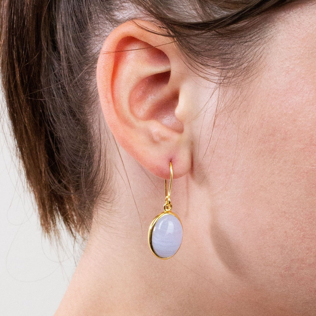 Blue lace clearance agate earrings