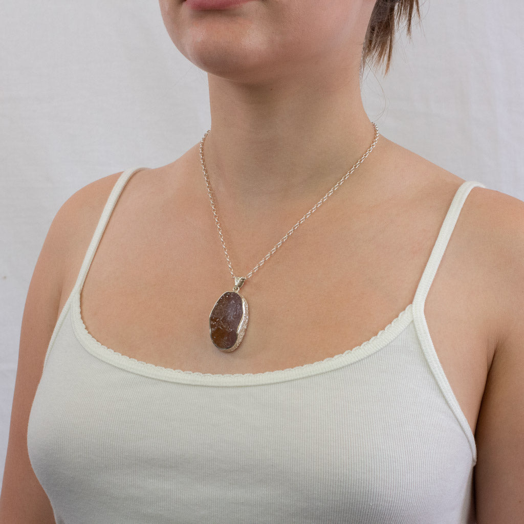 Raw Oval Ametrine necklace