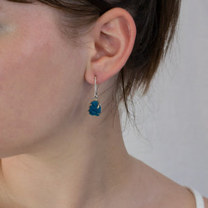 Cavansite drop earrings