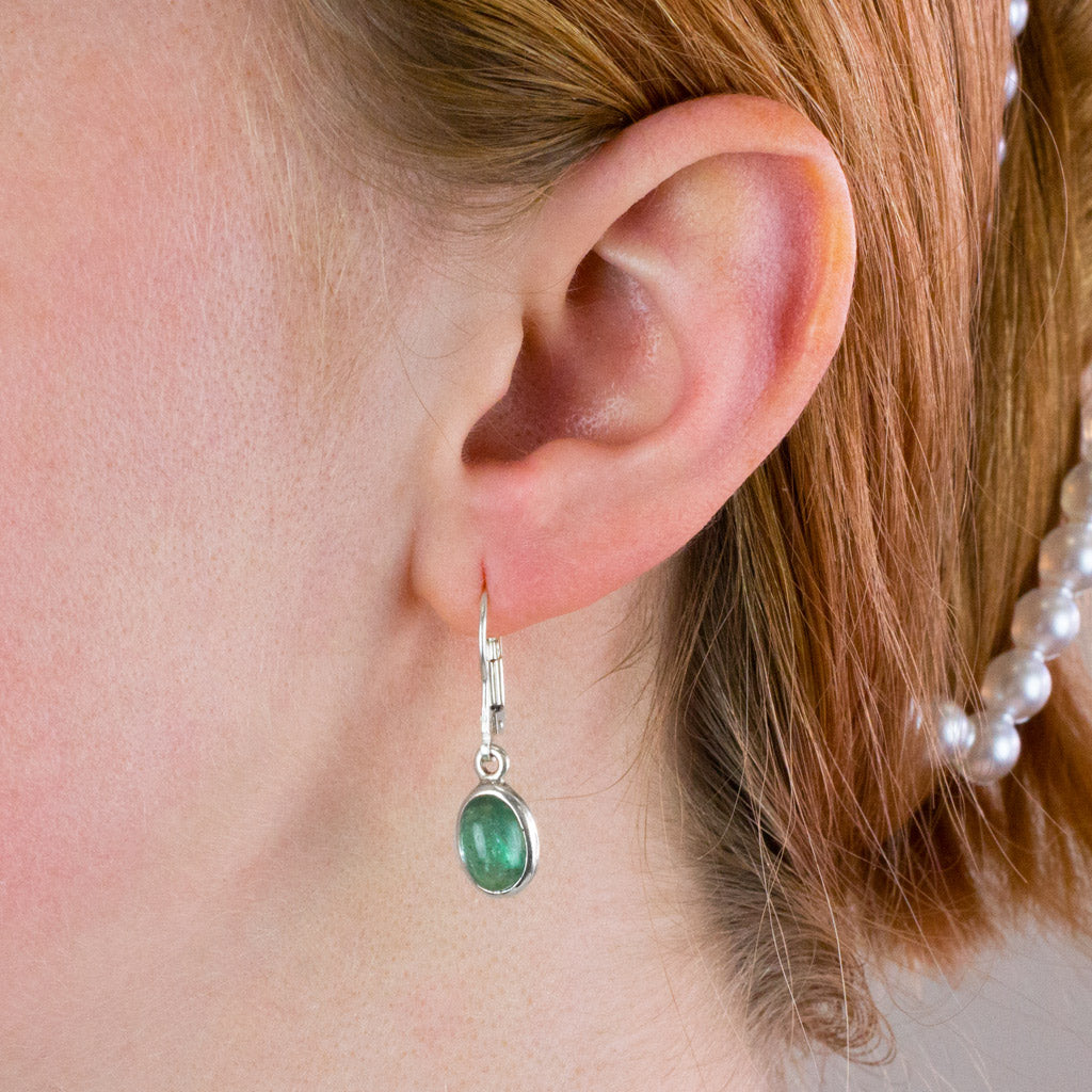 Green Kyanite Drop Earrings