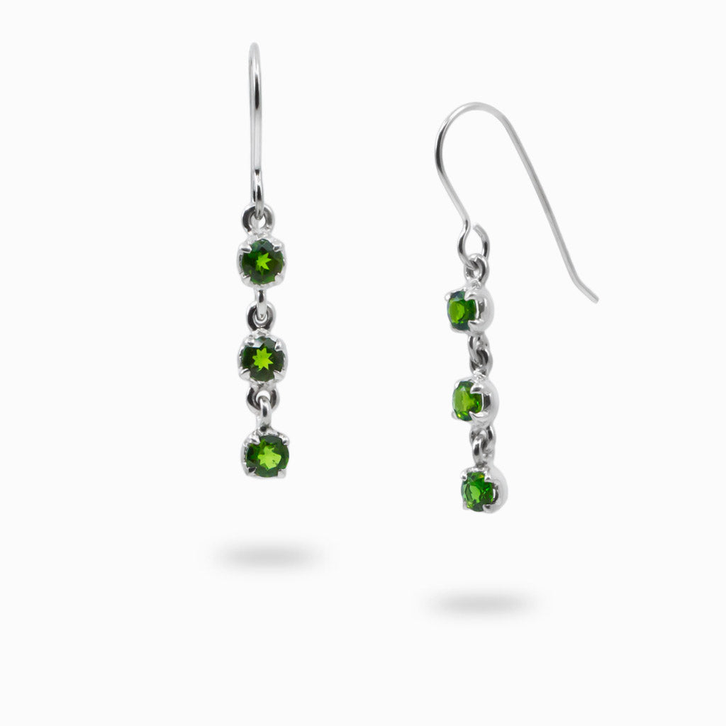 Chrome Diopside faceted Drop Earrings
