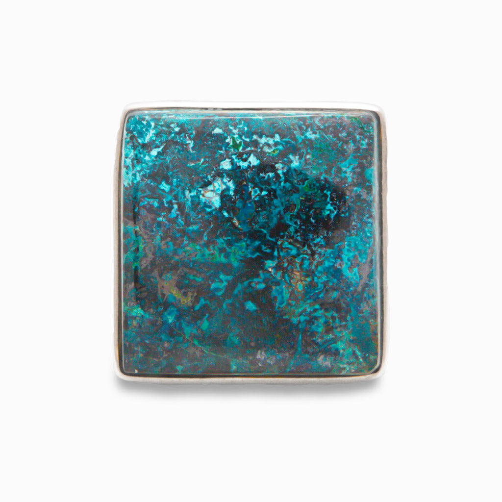 CHRYSOCOLLA SQUARE RING