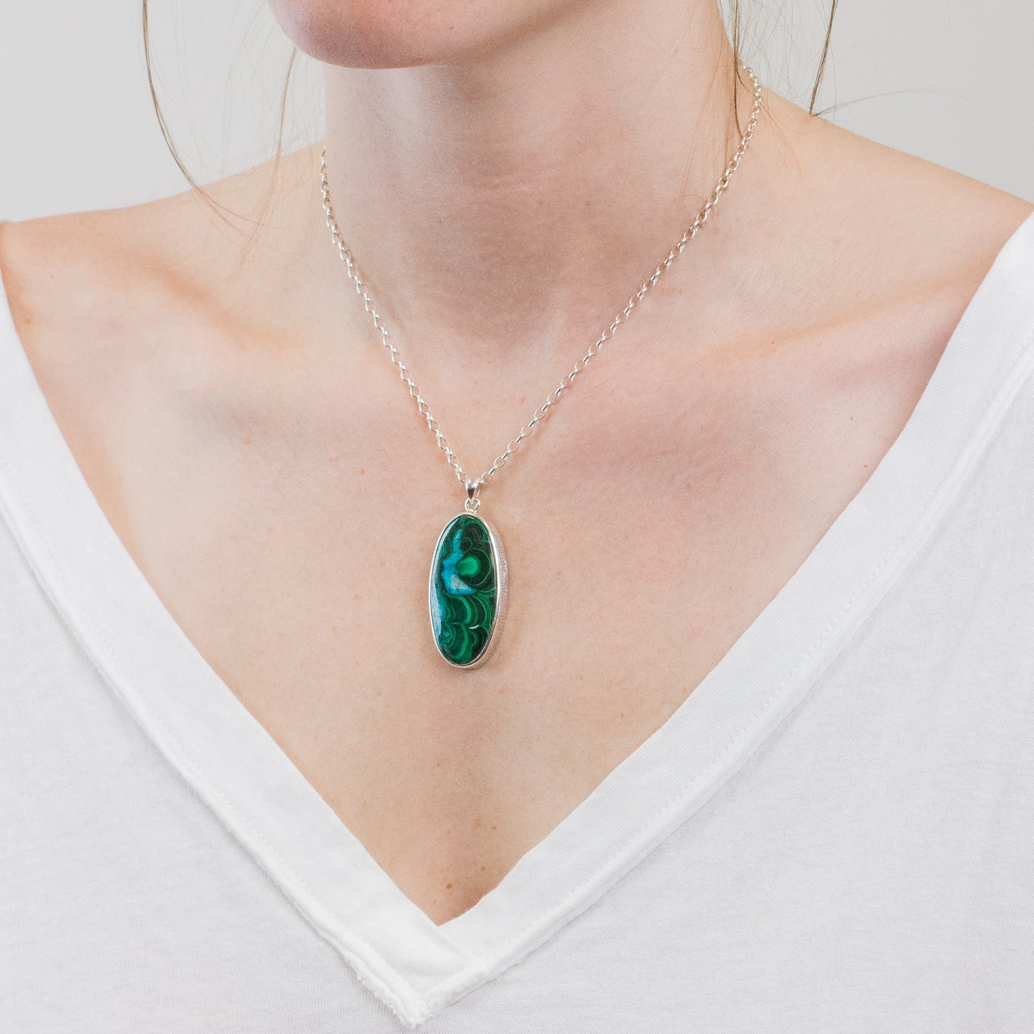 CHRYSOCOLLA  MALACHITE NECKLACE