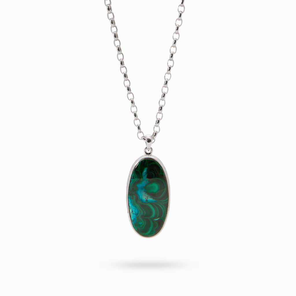 CHRYSOCOLLA  MALACHITE NECKLACE