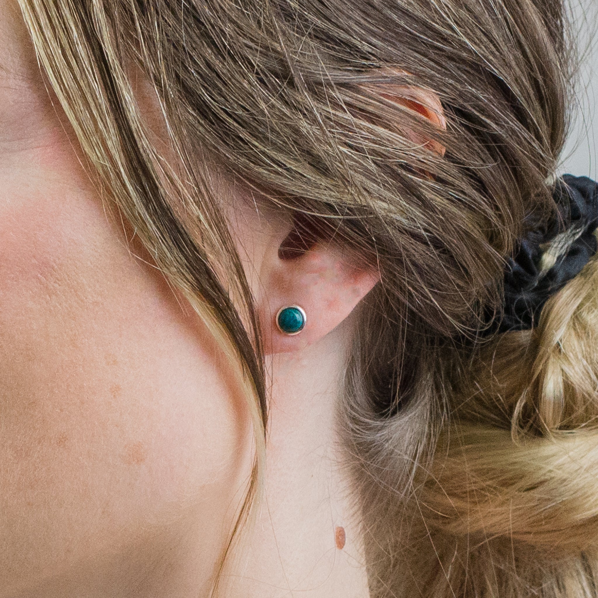 Chrysocolla Stud Earrings