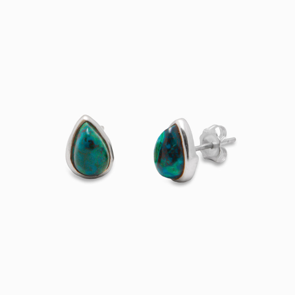 CHRYSOCOLLA TEAR STUDS