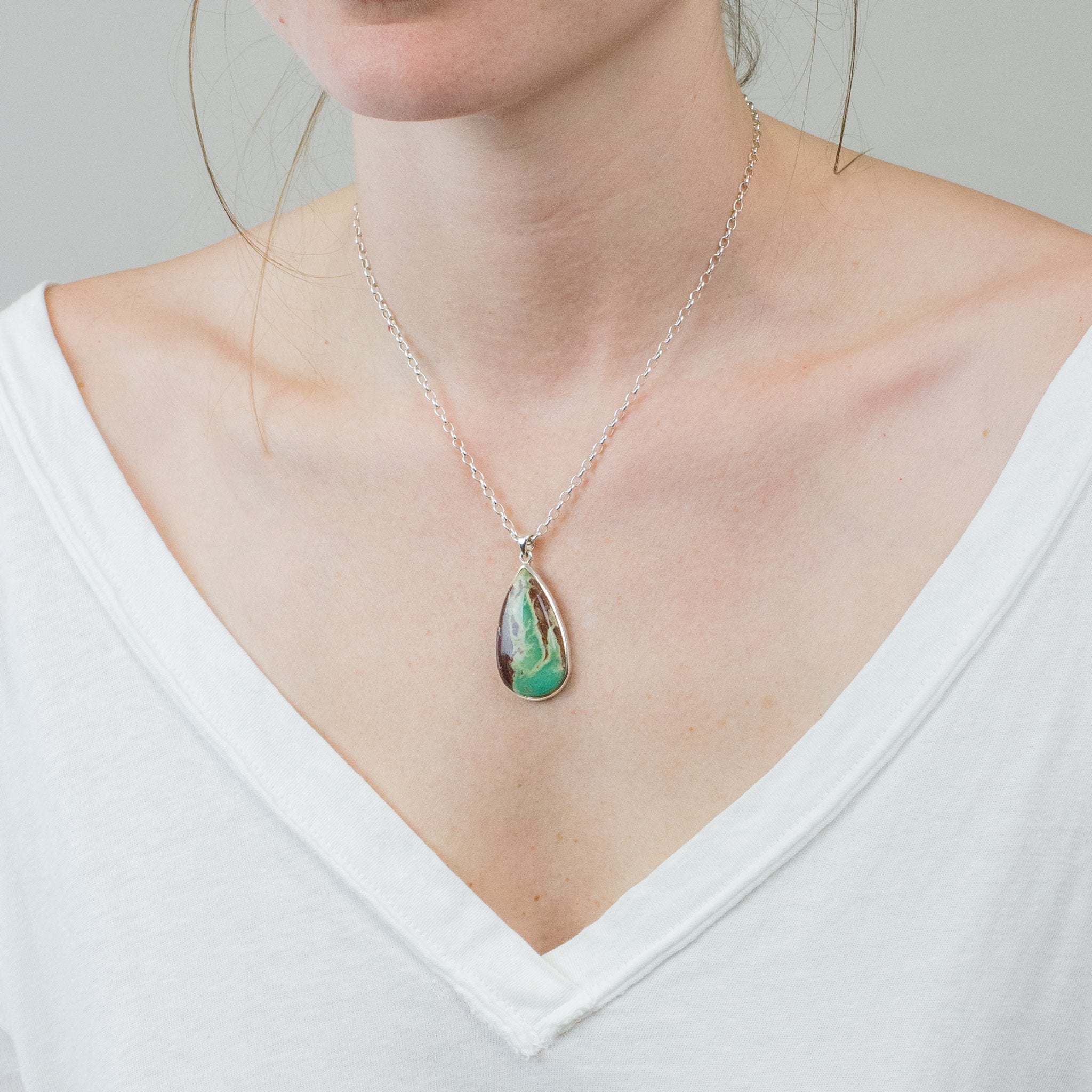 CHRYSOPRASE I MATRIX NECKLACE