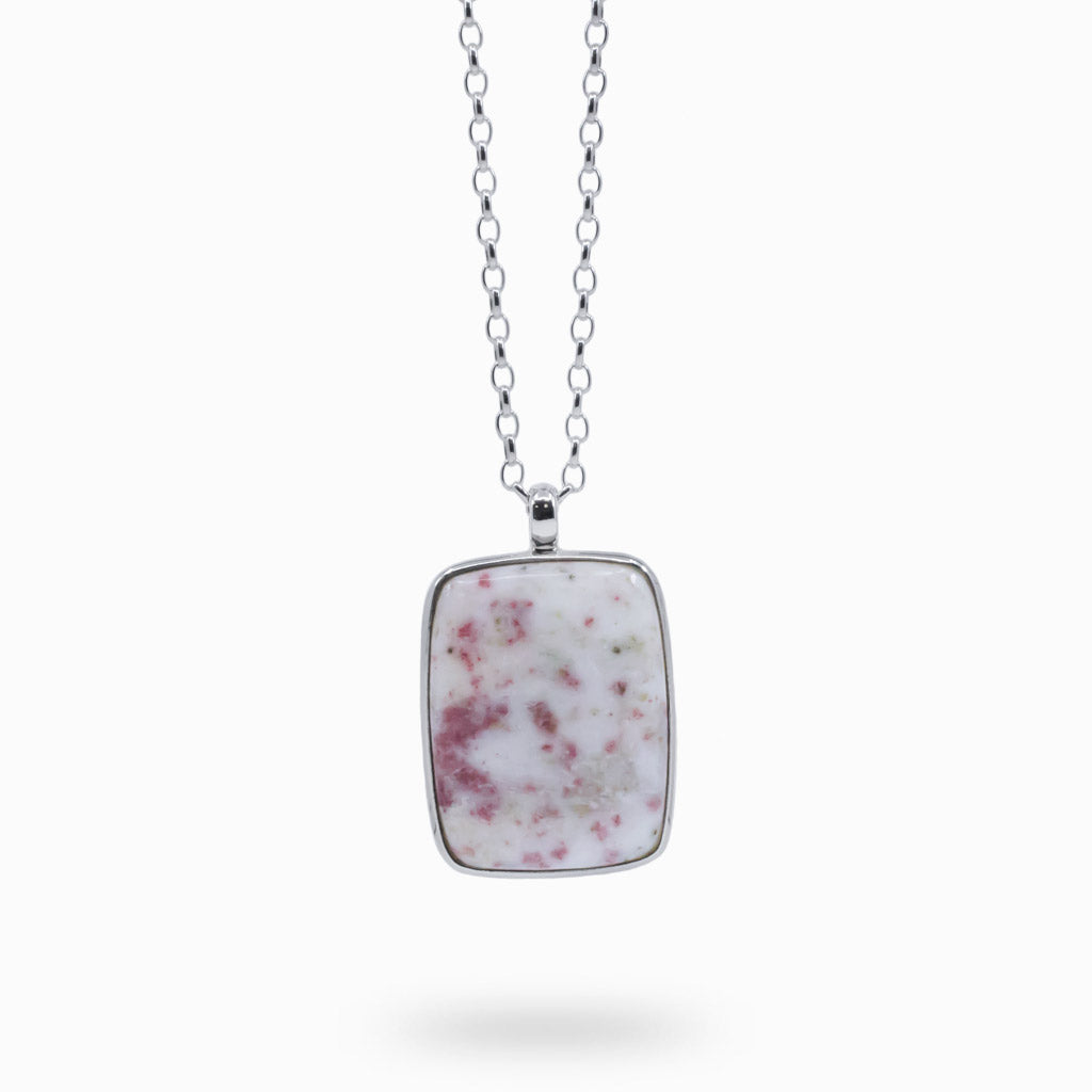 RECTANGULAR CINNEBAR NECKLACE