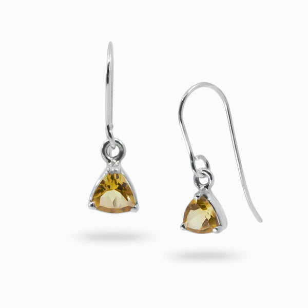 925 Silver Citrine Dangle Export Quality Earring, Length: 6 cm at Rs  1500/piece in Jaipur