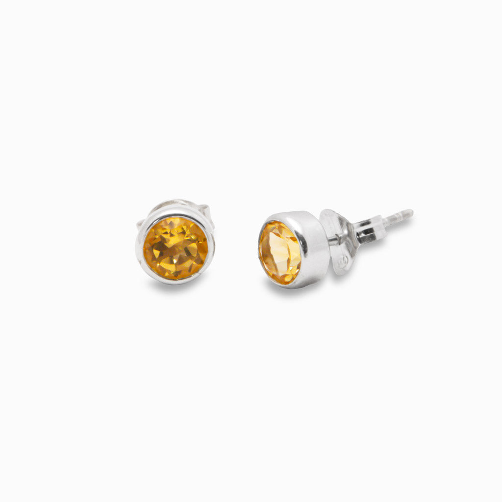 Citrine fashion studs