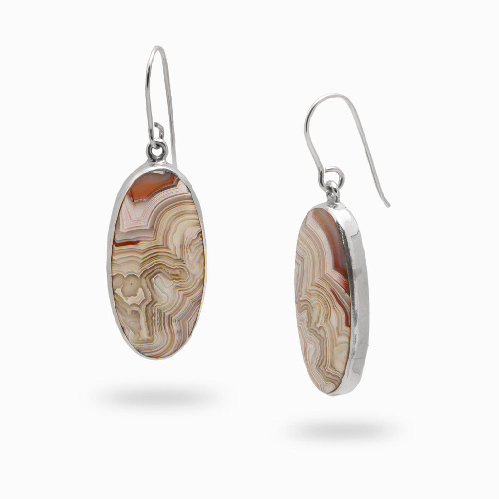 CRAZY LACE AGATE DROP EARRINGS