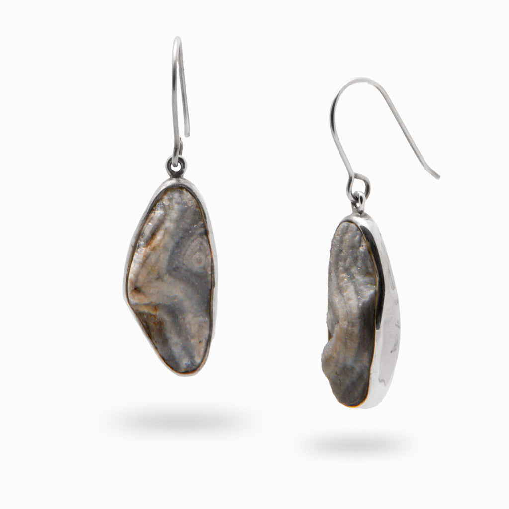 AGATE DRUZY EARRINGS