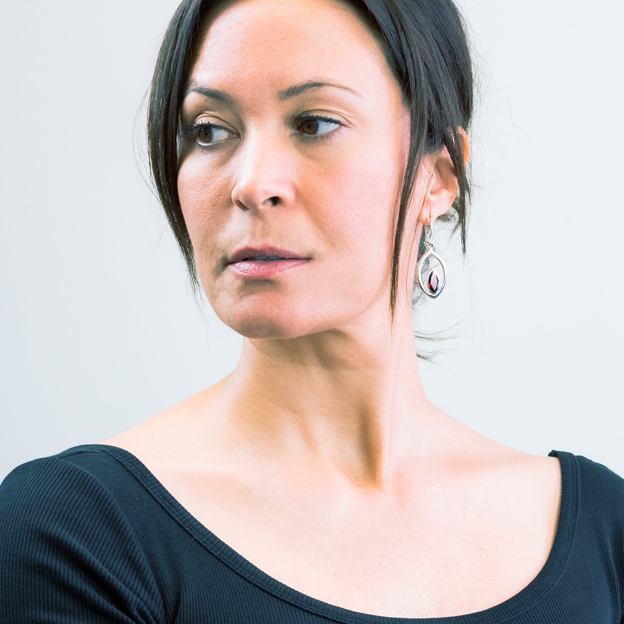 Garnet Drop Earrings