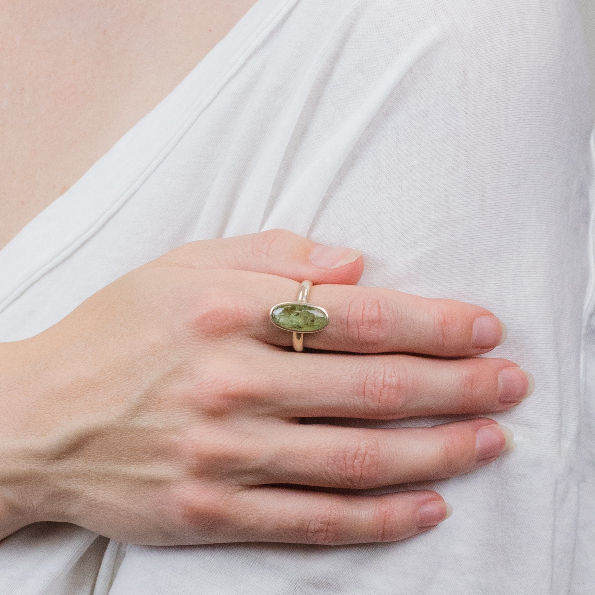 GREEN KYANITE RING