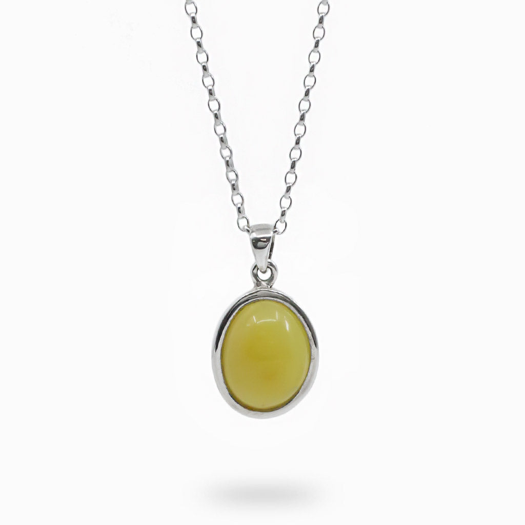 Organic Cabochon Honey Opal necklace