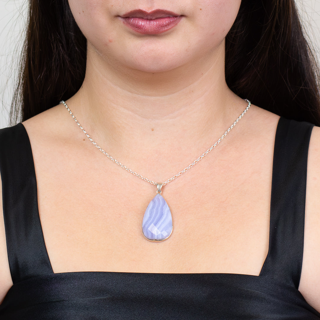 Blue Lace Agate Necklace