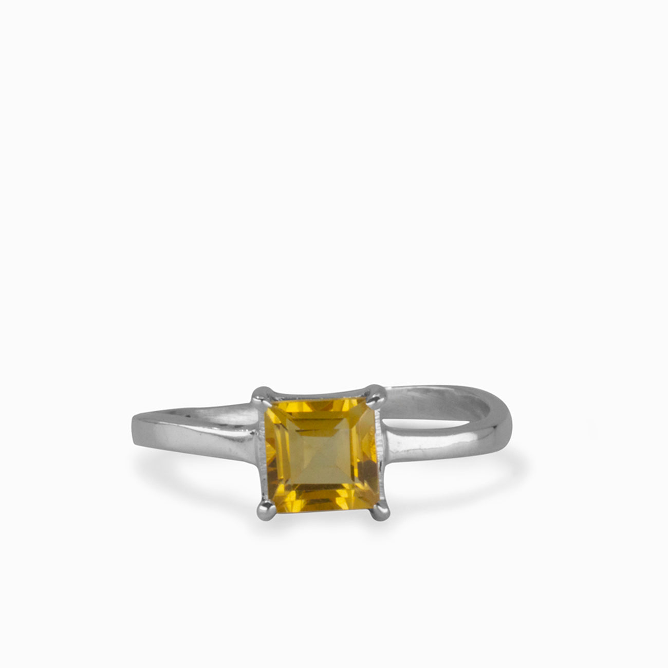 FACETED CITRINE RING