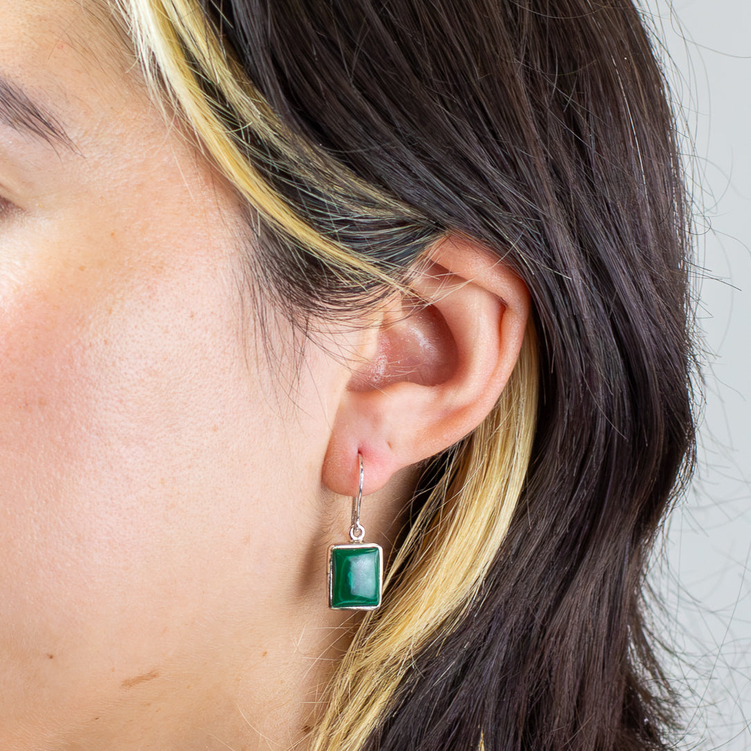 Malachite Drop Earrings