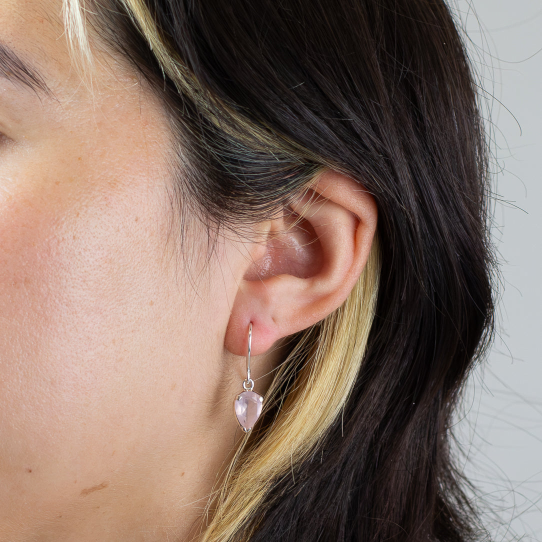 Rose Quartz Drop Earrings
