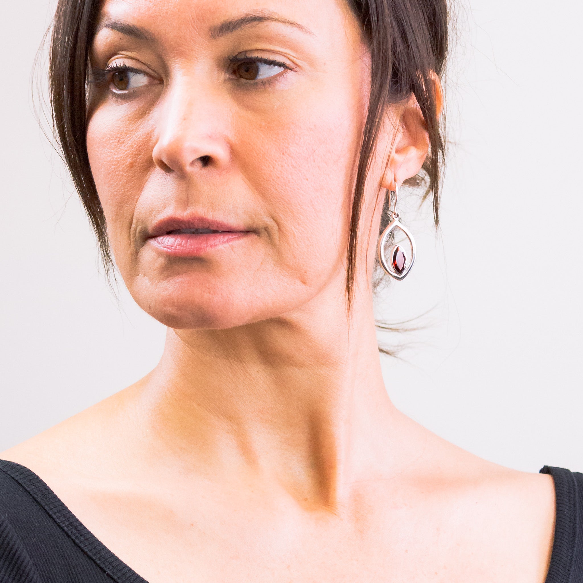 Garnet Drop Earrings