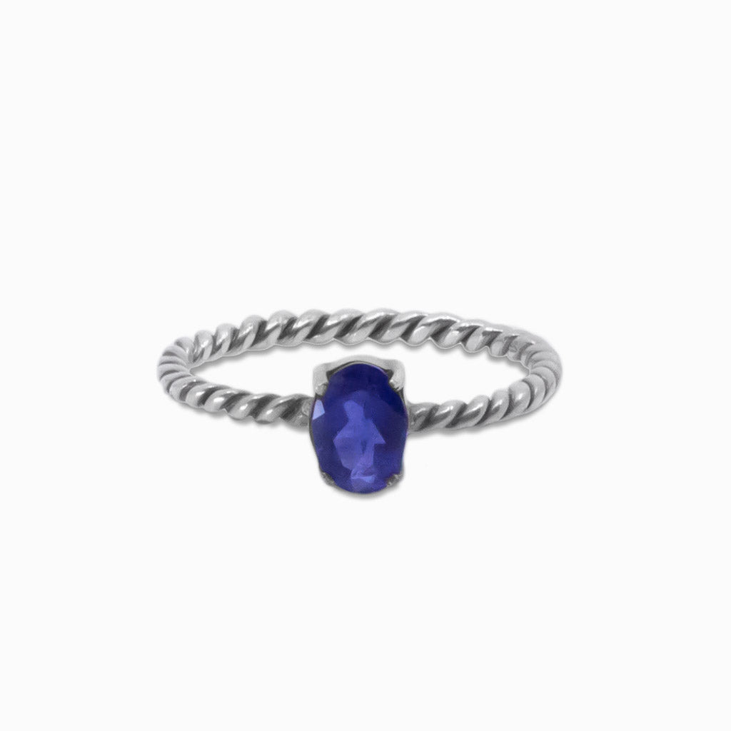 FACETED IOLITE RING