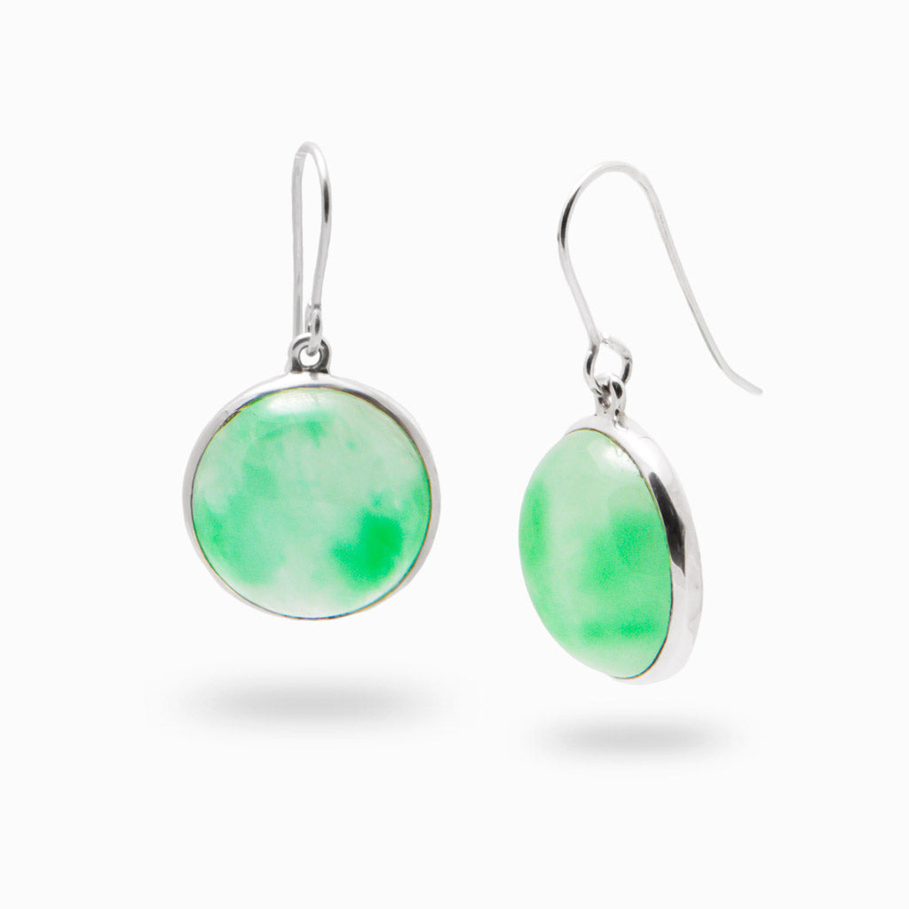 BURMESE JADE DROP EARRINGS