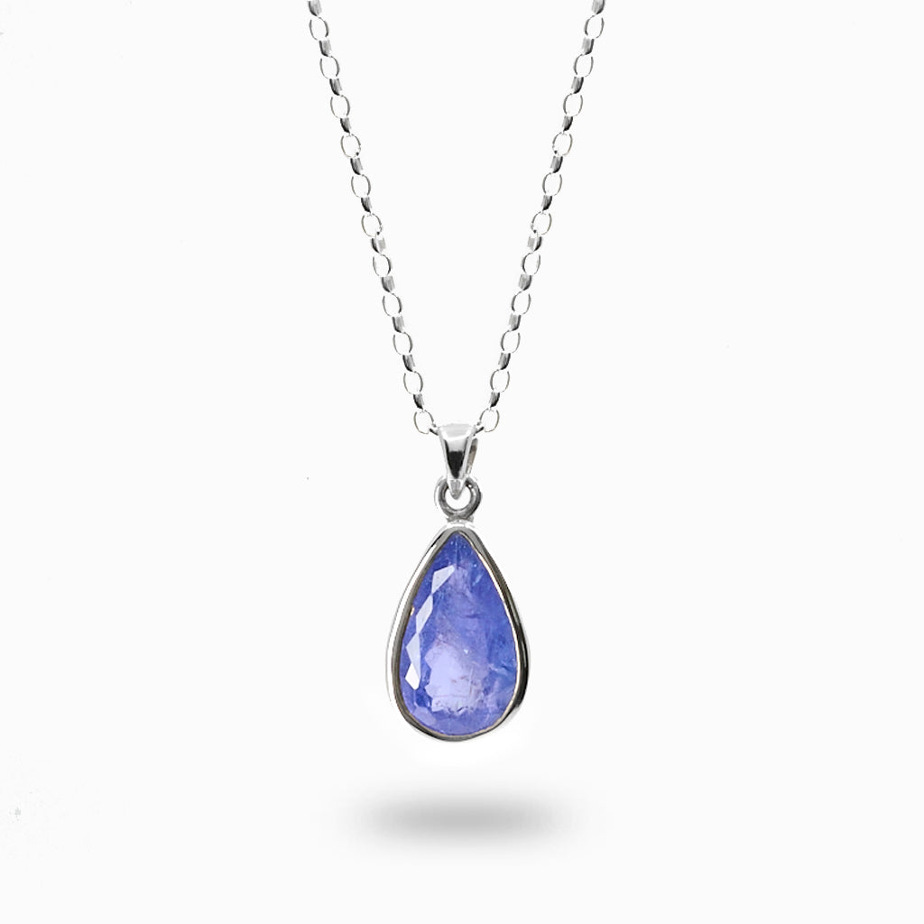 Tear Blue-Violet faceted Tanzanite Necklace