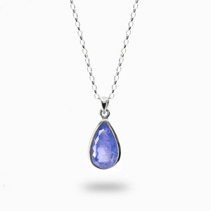 Tear Blue-Violet faceted Tanzanite Necklace