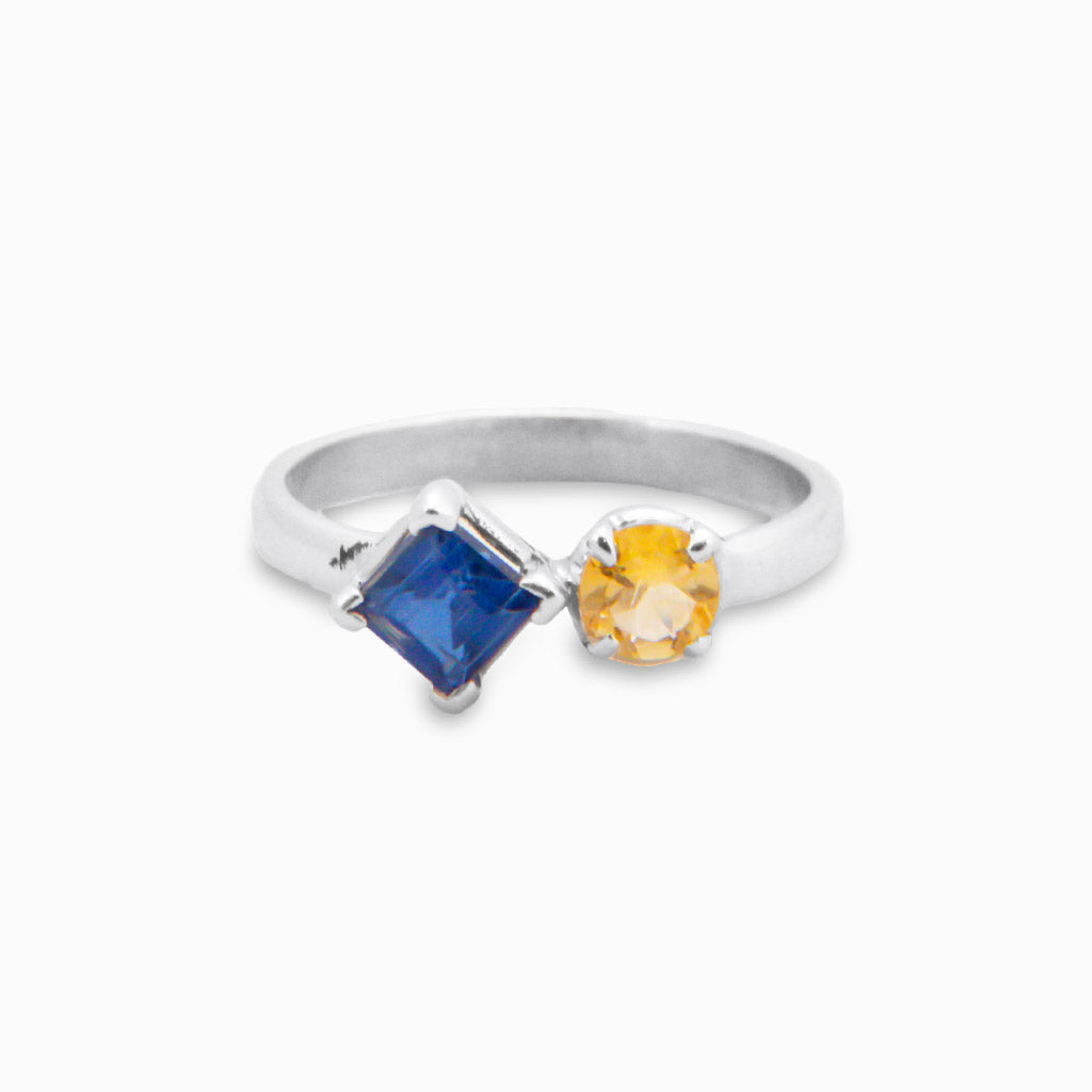 KYANITE AND CITRINE RING