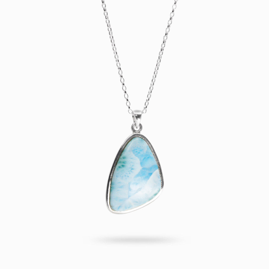 ORGANIC LARIMAR CABOCHON NECKLACE