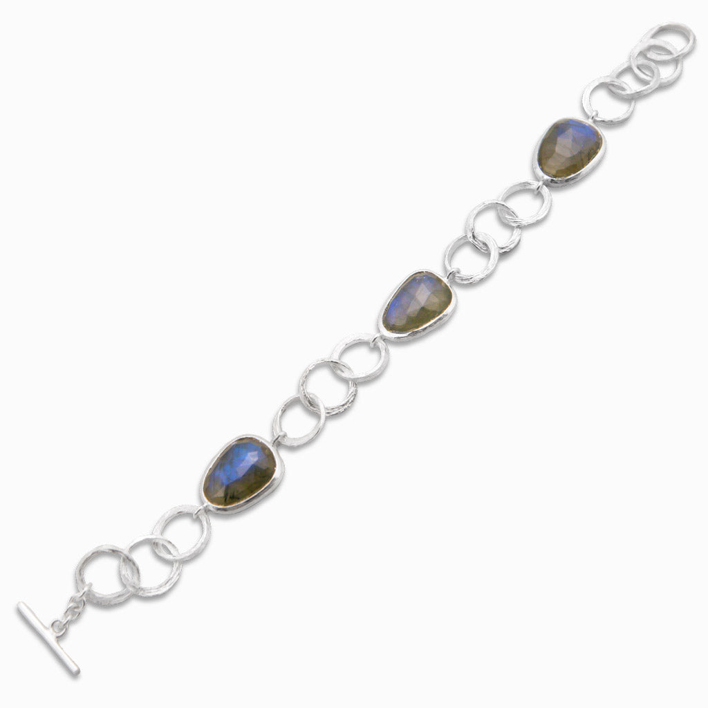 FACETED LABRADORITE BRACELET