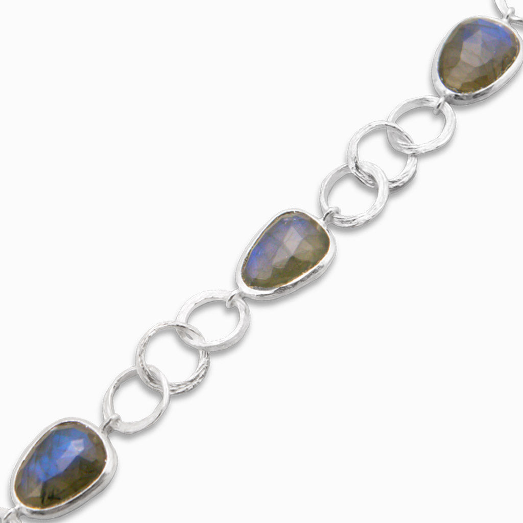 FACETED LABRADORITE BRACELET