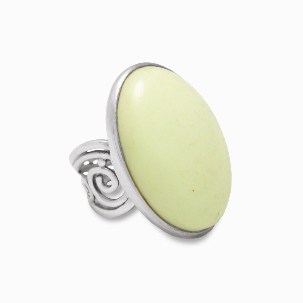 LEMON CHRYSOPRASE RING