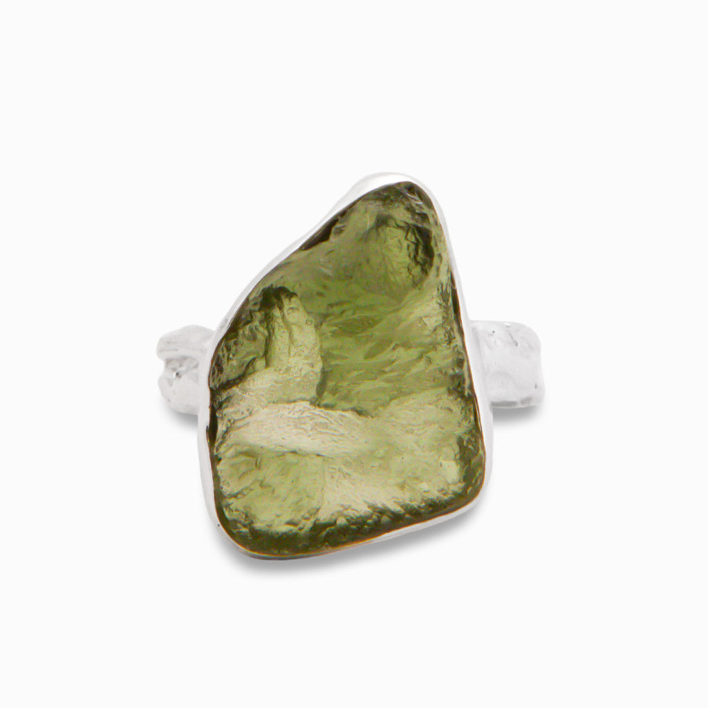 MOLDAVITE RAW NECKLACE 