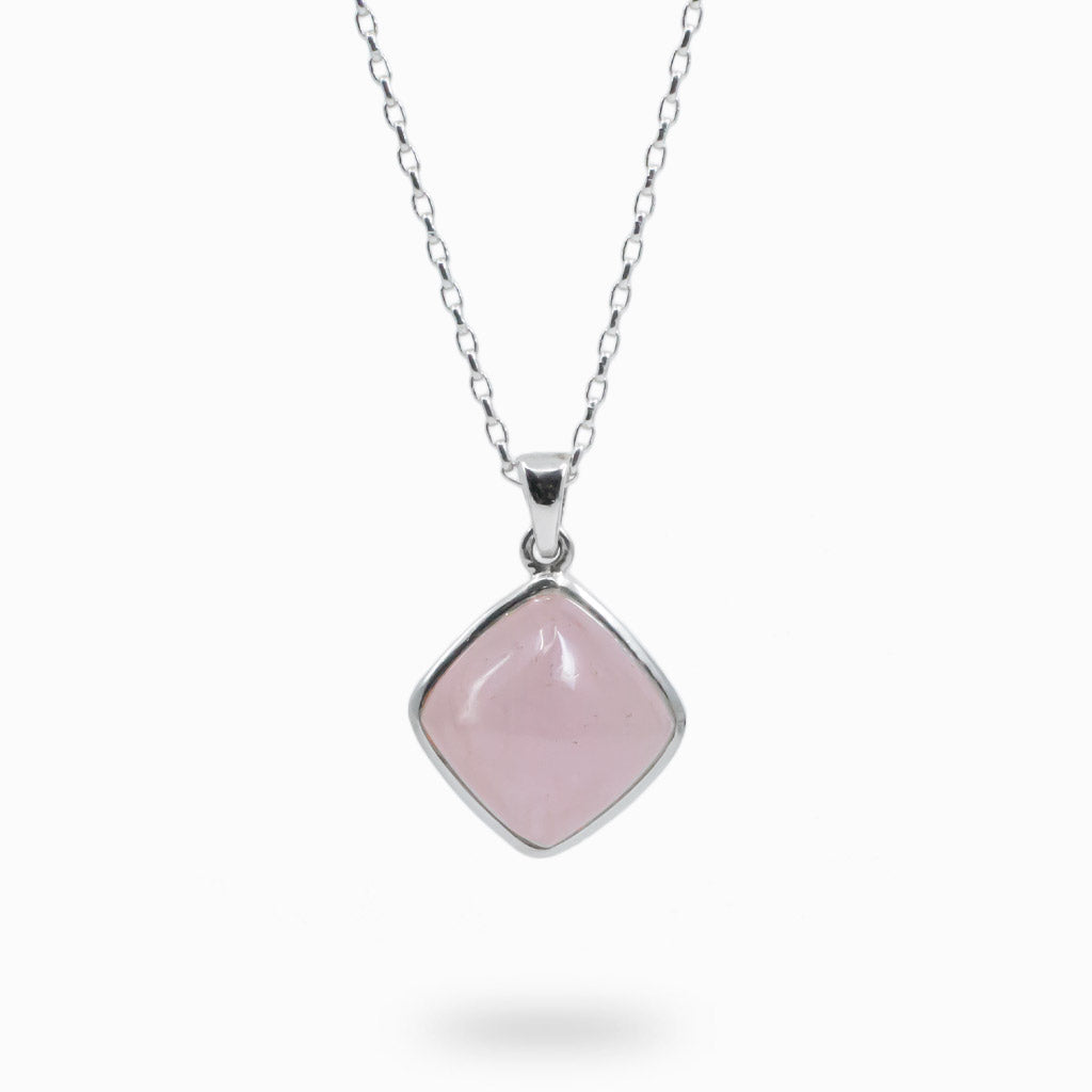sugarloaf diamond pink Morganite Necklace
