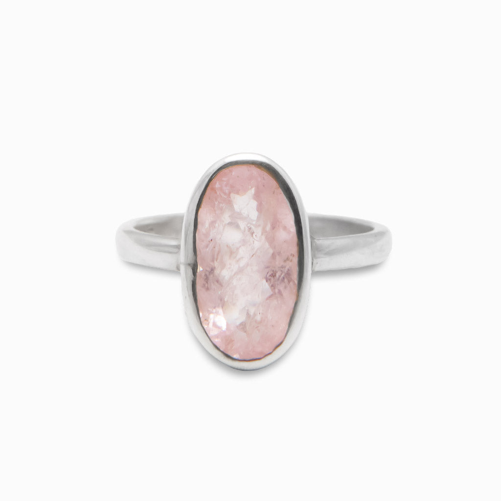 FACETED MORGANITE RING 