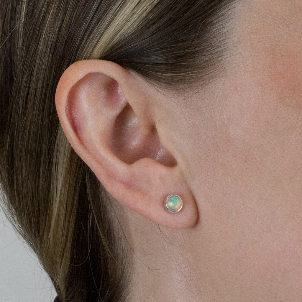 Precious Opal Stud Earrings