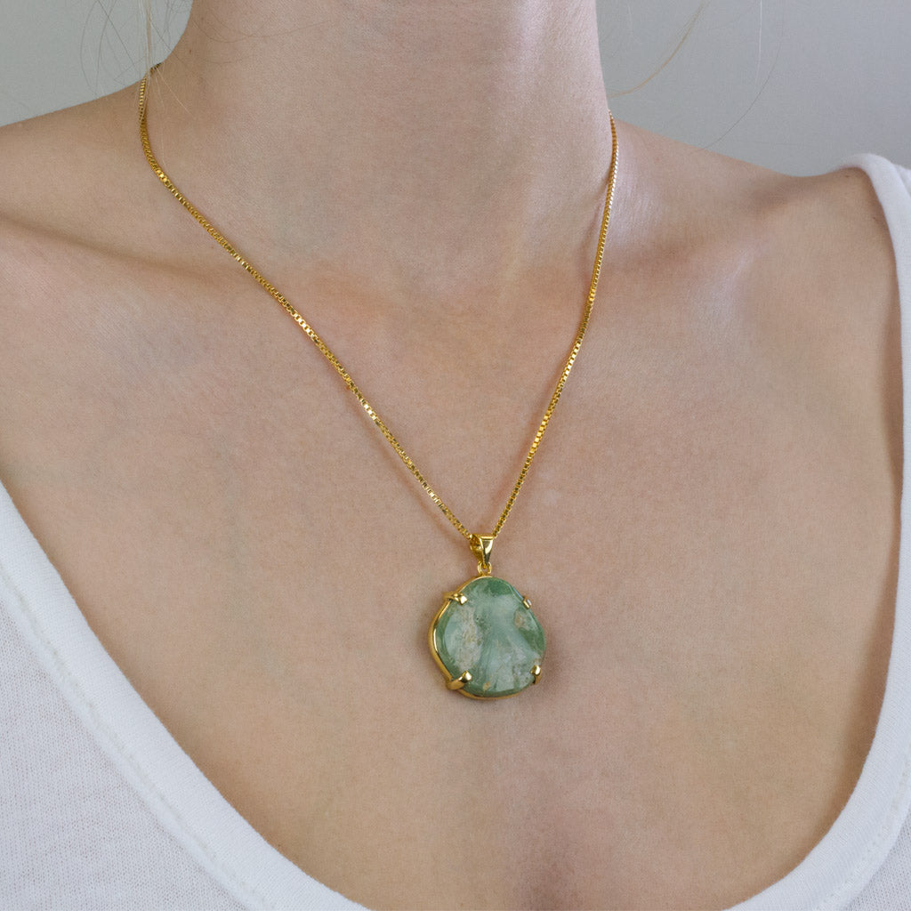 Campo Frio Turquoise Necklace with 14k gold vermeil Model