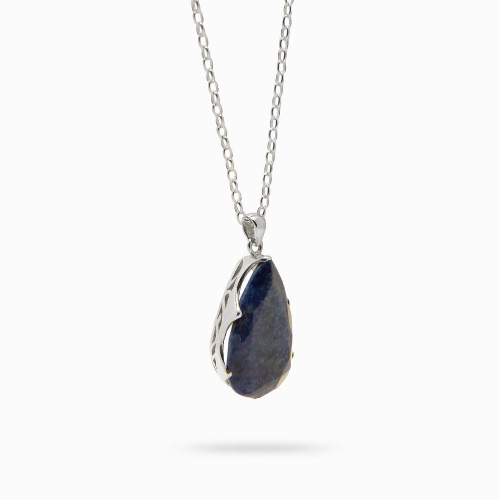 FACETED SODALITE NECKLACE