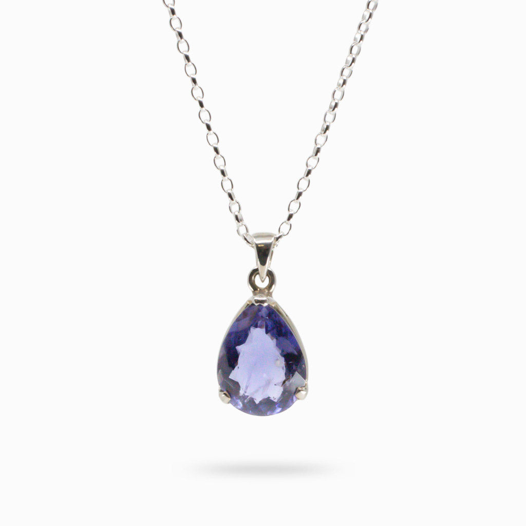 FACETED IOLITE NECKLACE